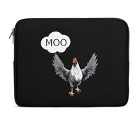 MOO Funny Cow Chicken Humor Laptop Sleeve Bag Protective Laptop Carrying Case Cover for 10/12/13/15/17 Inch