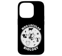Moo-Lecular Biology Cow Petri Dish Funny Microbiology Case for iPhone 14 Pro