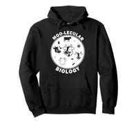 Moo-Lecular Biology Cow Petri Dish Funny Microbiology Pullover Hoodie