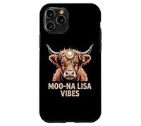 MOO-NA LISA VIBES Highland Cow Funny Punny Renaissance Case for iPhone 11 Pro