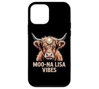 MOO-NA LISA VIBES Highland Cow Funny Punny Renaissance Case for iPhone 12 mini