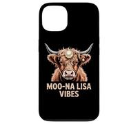 MOO-NA LISA VIBES Highland Cow Funny Punny Renaissance Case for iPhone 13