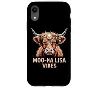 MOO-NA LISA VIBES Highland Cow Funny Punny Renaissance Case for iPhone XR