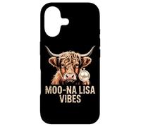 MOO-NA LISA VIBES Highland Cow Funny Sarcastic Farm Animal Case for iPhone 17