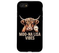MOO-NA LISA VIBES Highland Cow Funny Sarcastic Farm Animal Case for iPhone SE (2020) / 7/8