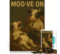 Moo-ve On Therapy 1000 Piece Jigsaw Puzzle for Teenagers Decompress Tight Connection Fun Challenge Art Display (38x52cm)