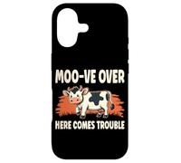 Moo-ve Over Here Comes Trouble Dairy Farmer Milk Cow Case for iPhone 17