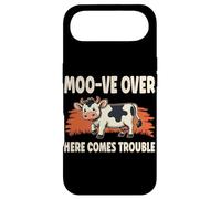 Moo-ve Over Here Comes Trouble Dairy Farmer Milk Cow Case for iPhone Air