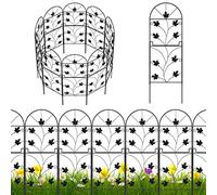 MOOACE 15 Pack Decorative Garden Fence Panels No Dig Fencing,Coated Metal RustProof Landscape Wire Border Folding Patio Fences Flower Bed,Total 96cm (H) x 4.95m (L)