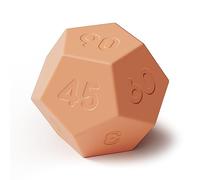 Mooas Dodecagon Time Ball Rechargeable Mini Timer (Sand Peach) - 11 Preset Times, Desk Productivity, Pomodoro, Sound/Vibrate/Mute, Easy to Use for ADHD, Workout, Study, Cooking