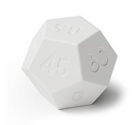 Mooas Dodecagon Time Ball - Rechargeable Mini Timer (White), 11 Preset Times, Desk & Workout Productivity Timer, Pomodoro, Sound/Vibrate/Mute, Easy to Use