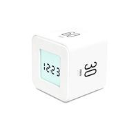 Mooas Multi Cube Rotating Timer, Simple Operation, Clock (White)