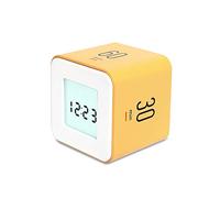 Mooas Pomodoro Multi Cube Digital Timer Clock (Yellow, Square)