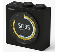 mooas Time Loop Digital Timer, Rechargeable Wireless, LCD Display, Portable, Visual Timer, Brightness Adjustment, Intuitive Color time Ring, Count Up/Down, Pomodoro Timer for ADHD, Study (Black)