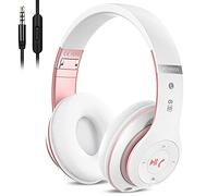 Moobesthy Bluetooth headphones, 6 EQ Modes,Bluetooth Headphones Over Ear, 60 Hours Playtime Foldable Lightweight headphones wireless bluetooths with Built-in HD Mic,Deep Bass, White Rose Gold