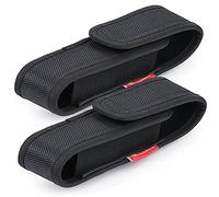 Moobibear 2-Pack Flashlight Pouch Holster Nylon, Adjustable Small Heavy Duty Belt Carry Case Holder for 5"-7" Flashlight, Carry Your Tac Flashlight on Belt