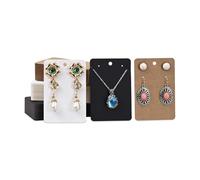 MOOCA Plain Hanging Earring Necklace Cards, Necklace Display, Earring Card Holder, Jewelry Accessory Display, 3 Mixed Colors, 150 Pieces, 2.4 x 3.5 in