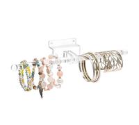 MOOCA Premium 2 Way Acrylic Slatwall Accessories Display & Wall-Mounted Jewelry Showcase for Dangling Jewelry Collection, Featuring Acrylic Bracelet Holder and Necklace Display