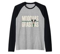 Moochas Grassias Farmer Cown Pun Joke Greetings - Raglan Baseball Tee