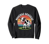 Moochas Grassias Farmer Cown Pun Joke Greetings |- Sweatshirt