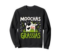 Moochas Grassias Farmer Cown Pun Joke Greetings ||- Sweatshirt