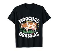 Moochas Grassias Farmer Cown Pun Joke Greetings |- T-Shirt