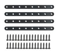 Mooche 4PCS Connecting Plates Straight Repair Joining Fixing Mending Flat Bracket Brace Shelf Support Stainless Steel Connector（24.8CM）