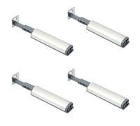Mooche 4Pcs Push to Open Door Catches, Silver Push to Open Magnetic Latch for Kitchen, Cupboard, Cabinet, Drawer, Wardrobe Doors Push Closure Closer Open and Close The Door with a Single Push