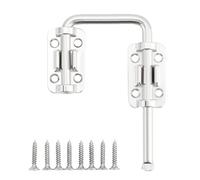 Mooche Brushed Door Lock Bolts, 90° Gate Latch Door Bolt, Stainless Steel Flip Sliding Barn Door Lock Bolt Latch Buckle for Garden Bathroom Outdoor Garage Window Sliding Door 4 Inch
