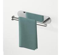 Mooche Chrome Hand Towel Holder Wall Mounted, Self Adhesive Hand Towel Rail, 9 Inch Bathroom Towel Bar, SUS304 Stainless Steel No Drill Towel Holders for Bathrooms, Kitchens, Toilets, and Living Rooms