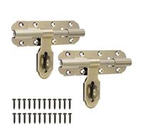 Mooche Door Lock Bolt 2PCS, Bronze Heavy Duty Latch Lock, 105MM Bolt Locks Slide Bolt Gate Latch, for Various Wooden Doors Such as Interior Doors, Courtyard Doors, Pergolas, Barns, Pet Doors