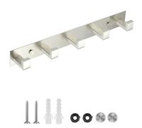 Mooche Heavy Duty Hook Coat Hooks, Self Adhesive Clothes Rack, 5 Hook