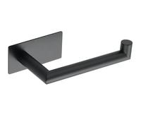 Mooche Self Adhesive Toilet Roll Holder Wall Mounted, Black Toilet Paper Holder, SUS304 Stainless Steel No Drill Toilet Roll Holders, Suitable for Kitchen, Bathroom, Toilet, Living Room（16.8CM）