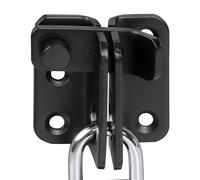 Mooche Shed Lock Gate Lock, Set with Padlock Door Bolt Lock, Gate Latch Tiny Padlock Hasp for Wooden Gates Garden Shed Cupboard Pet Cage, Matte Black（40MM）