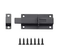 Mooche Sliding Door Lock Bathroom Gate Bolt, Heavy Duty Slide Bolt Latches, Black Gate Latch, Stainless Steel 4 Inch Small Door Latch Lock for Fence, Edroom, Shed Door, Pets, Doors and Windows, Garage