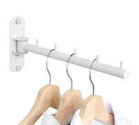 Mooche Swing Clothes Hanger Rack, Garment Racks Folding Clothes Bar Wall Mounted, 180°Rotation Laundry Drying Rack 304 Stainless Steel Space Saving for Laundry Room Bedroom Balcony, 9.45" Long