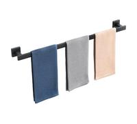 Mooche Towel Rail Black Wall Mounted, Bathroom Towel Holder, SUS304 Stainless Steel Towel Bar 80CM Towel Holders for Bathrooms, Kitchens, Toilets, and Living Rooms