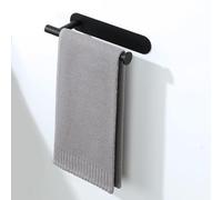 Mooche Towel Rail Black Wall Mounted, Self Adhesive Hand Towel Rail, 9 Inch Bathroom Towel Bar, SUS304 Stainless Steel No Drill Towel Holders for Bathrooms, Kitchens, Toilets, and Living Rooms