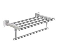 Mooche Towel Rail Wall Mounted Bathroom, 418MM Towel Rack, SUS304 Stainless Steel Brushed Towel Shelf, Towel Holder for Bathroom, Hotel, Kitchen, Toilet Storage