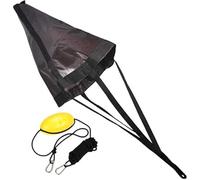 MOOCY 24/32/42-Inch Drift Sock,Ocean Anglers Fishing Drogue Sea Anchor with Harness Buoy for Marine Boat/Yacht/Jet Ski/Inflatable/Power Boat/Sail Boat, Brown-black, 32'' for 16-20ft Boat