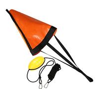 MOOCY 24/32/42-Inch Drift Sock,Ocean Anglers Fishing Drogue Sea Anchor with Harness Buoy for Marine Boat/Yacht/Jet Ski/Inflatable/Power Boat/Sail Boat, Orange, 32'' for 16-20ft Boat