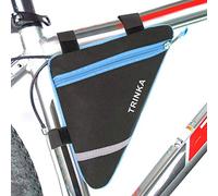 MOOCY Bike Bag, Bicycle Frame Bag,Cycling Accessories Pack for Phone, Wallet, Keys, Tools, Use for Road Bike MTB Commute Bicycle Accessories(Blue)