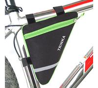 MOOCY Bike Bag, Bicycle Frame Bag,Cycling Accessories Pack for Phone, Wallet, Keys, Tools, Use for Road Bike MTB Commute Bicycle Accessories(Green)