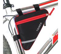 MOOCY Bike Bag, Bicycle Frame Bag,Cycling Accessories Pack for Phone, Wallet, Keys, Tools, Use for Road Bike MTB Commute Bicycle Accessories(red)