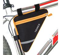 MOOCY Bike Bag, Bicycle Frame Bag,Cycling Accessories Pack for Phone, Wallet, Keys, Tools, Use for Road Bike MTB Commute Bicycle Accessories(Yellow)