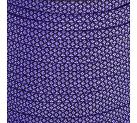MOOCY Diamond Pattern Paracord 550 Purple Black,5/32 in x 164 ft (4mm x 50m),7 Inner Strands/Parachute Cord,Nylon Type III Paracord,Ideal Nylon String for Survival & Camping Gear