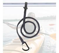 MOOCY Stretchable Kayak Paddle Leash Tether with D-Shape Carabiner Bungee Leash Strap 1ft for Kayaking Canoe SUP Board Paddles, Surfboard, Fishing Poles Rods