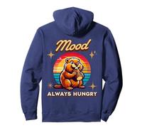 Mood Always Hungry Funny Beaver Eating Foodie Pullover Hoodie