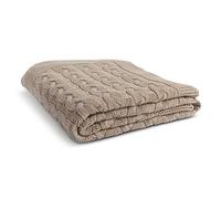 Mood & Ambience - Sogno Avvolgente Plaid 130x170cm Taupe - Polyester Blanket - Knitted Blanket - Blanket Plaid