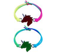 Mood Bracelet Girls with Unicorn, Pack of 2 Rainbow Colours Unicorn Bracelet Children Girls Gifts, Small Gifts for Children Advent Calendar Filling Children Unicorn Gifts for Girls, 16,5 Zentimeter,